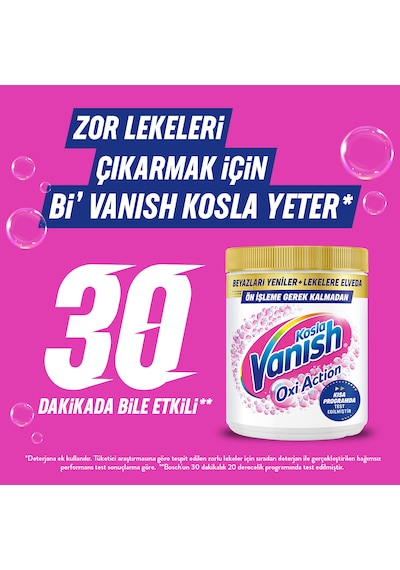 Vanish Oxi Action Kristal Beyaz Deterjan Güçlendirici ve Leke Çıkarıcı Toz 480 G