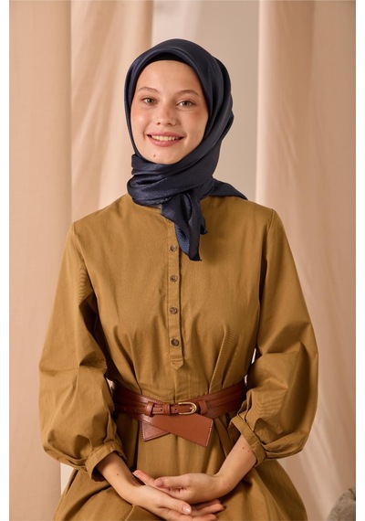 Silk Home Düz Shiny Eşarp 75006-63 lacivert
