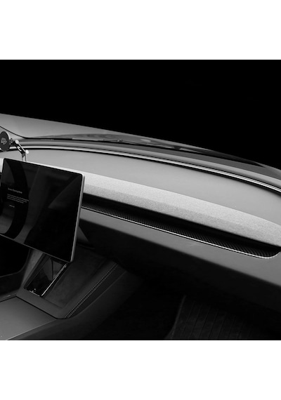 Tesla Model Y Juniper İçin Uyumlu Göğüs Havalandırma Alanı Kaplama 2 Parça Mat Karbon