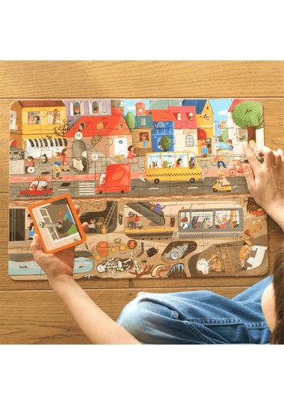Moritoys Exploring My City - 2in1 Puzzle Ve Bil Bakalım Kim Oyunu