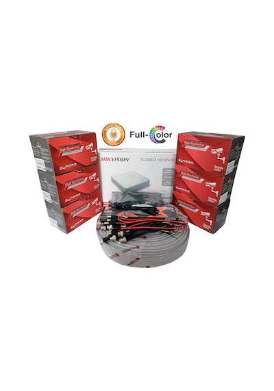 Hikvision 6'lı Full Hd Güvenlik Kamerası Seti Mikrofonlu, Renkli Gece Görüşlü, Olay Anında Bildirim 17820131
