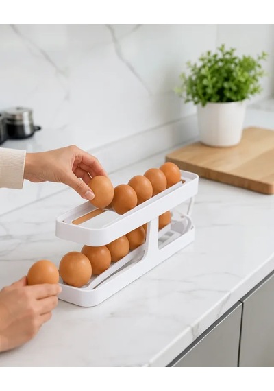 Astraltech Yumurta Organizatörü Buzdolabı İçin Yer Tasarruflu M L Xl Uyumlu Çok Renkli