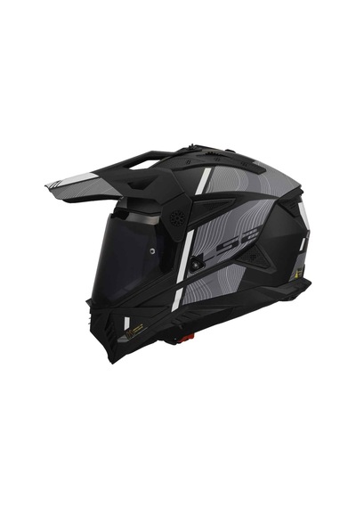 Ls2 Pioneer 2 Hill Kros Motosiklet Kaskı Beyaz - Siyah