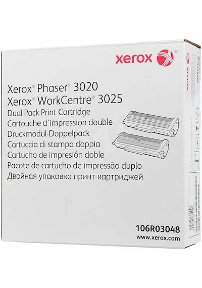 Xerox 106R03048 Siyah 2'Li Toner Kartuşu 2x1500 Sayfa,Ph