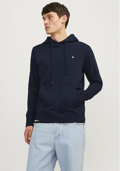 Jack & Jones Erkek Kapüsonlu Sweatshirt - Paulos 12256591 Navy Blazer Yeşil