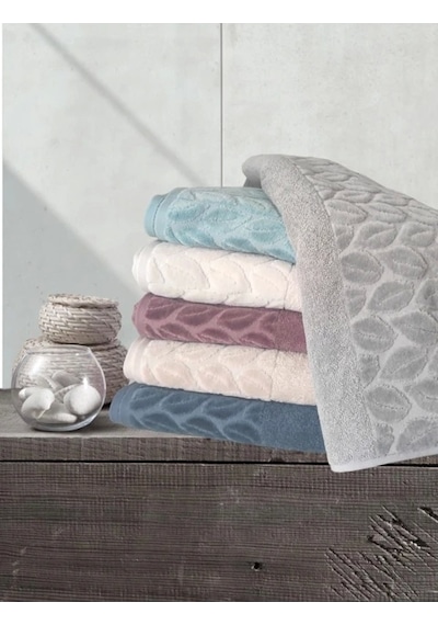 Nivemeshome 249 Hazal Lila Jakarlı Havlu Nurpak Lila