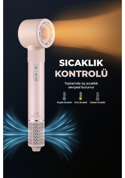 Pirantech Ks-92 Profesyonel Saç Kurutma Makinesi Ve Şekillendirici Negatif İyon Teknolojis