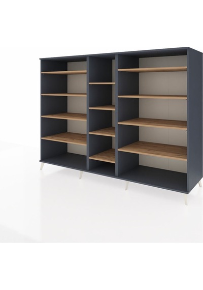 Kronos Dolap 11 Raflı 220x59x163 Antrasit-antrasit/çam Antrasıt/atlas Çam - Antrasıt
