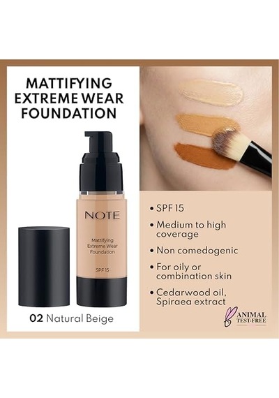 Mattifying Extreme Wear Foundation 02, 10 Ml 0