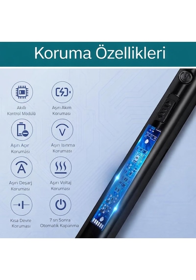 Valkyrie Type-c Şarjlı Elektronik, Mum Yakma Darbeli Ateşleyici 360 Esnek Boyun, Rüzgar Geçirmez, Göstergeli