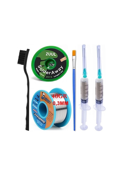 Mechanic /lehim Teli 40gr 0,3mm Flux Lehim Toplama 2uul-2015 Emme Teli 2,0mm Havya Lehimleme Teli Set10
