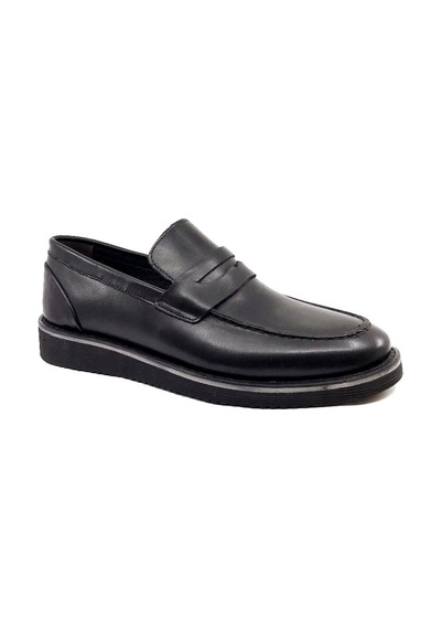 Castle Black 31277-1 Siyah Deri Günlük Erkek Casual Ayakkabı Siyah
