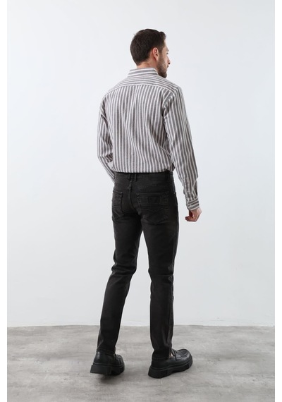 Blue White Erkek Siyah Düz Kesim Jean Pantolon 35