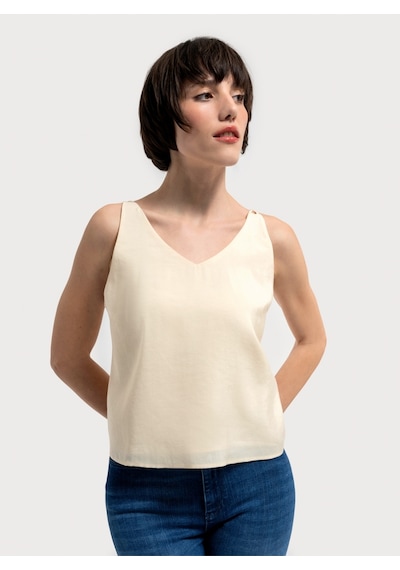 Regular Fit Kadın Bluz K.kol Ekru