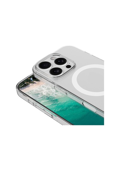 Apple Uyumlu iPhone 16 Pro Max Kamera Korumalı M-safe Şarj Özellikli Şeffaf Mkst London Silikon Kapak - Şeffaf Şeffaf