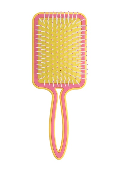 Beauty Pro Puf Açma Tarama Saç Fırçası - Geniş Yüzey Soft Touch Hava Yastıklı Puf Saç Fırçası Sarı