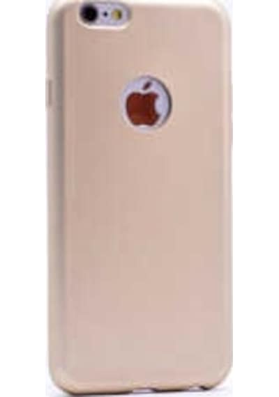 Noktaks - Apple Uyumlu iPhone 6 / 6s - Kılıf Mat Renkli Esnek Premier Silikon Kapak - Gold