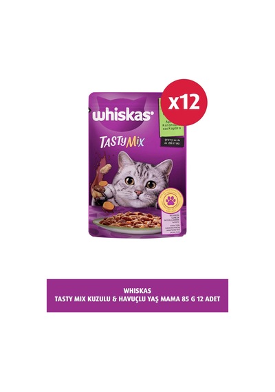 Whiskas Tastymix Kuzu Etli & Havuçlu Yetişkin Kedi Maması 12 x 85 G