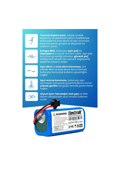 Eufy Robovac G30 Uyumlu Batarya 2600mah Robot Süpürge Batarya Değişimi