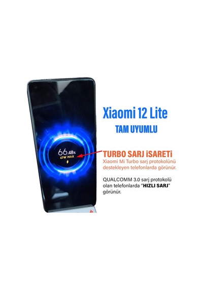 Xiaomi 12 Lite Uyumlu Şarj Aleti Ve 67w Turbo Hızlı
