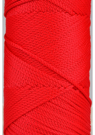 Sensy Premium 400 Gr Polyester Makrome Ipi 2 Mm 2li Set Kırmızı Makrame Ip Supla Çanta Ipi No:4