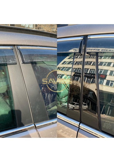 Hyundai Tucson Kapı Direk Maun Kaplama, Dış Cam Çıta Kaplama, Pianoblack Siyah