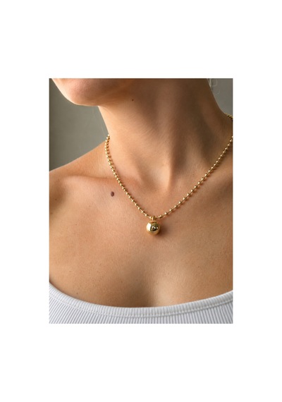 Démila Nola Gold Minimal Top Uçlu Paslanmaz Çelik Kolye Altın Altın