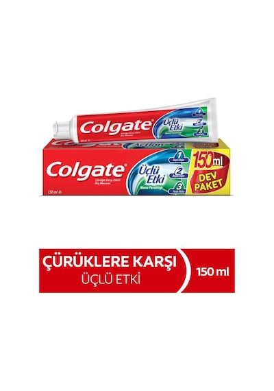 Colgate Üçlü Etki Nane Ferahlığı Diş Macunu 150 ML