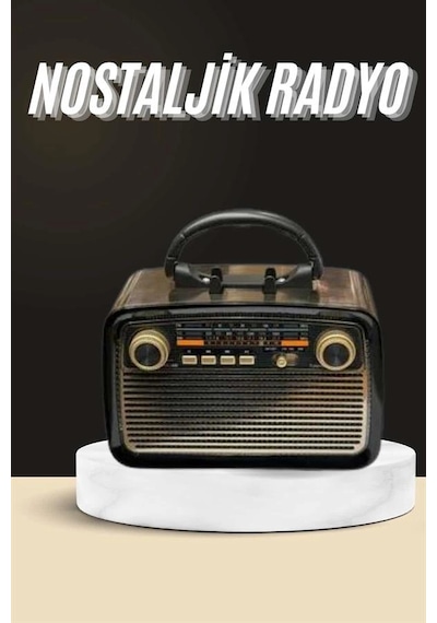 Nostaljik Radyo Bluetooth Bağlantılı Müzik Kutusu Ahşap - 4999