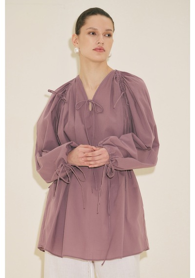 Manuka Bağlama Detaylı Tunik Pembe Ss26tnk00003-78 Pembe
