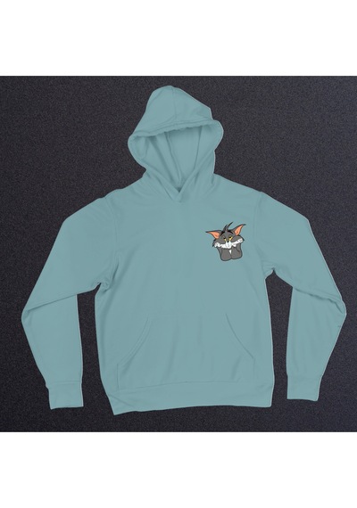 Tom Baskılı Oversize Unisex Kapüşonlu Sweatshirt Bebemavisi