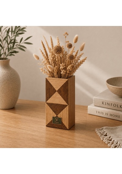 Fava Collection Dekoratif Ahşap Vazo