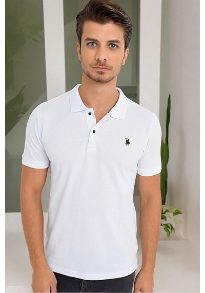 T8561 Dewberry Erkek Tshırt-açık Beyaz