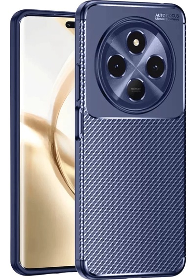 Newface Tecno Spark 30c Kılıf Auto Focus Karbon Kapak - Lacivert