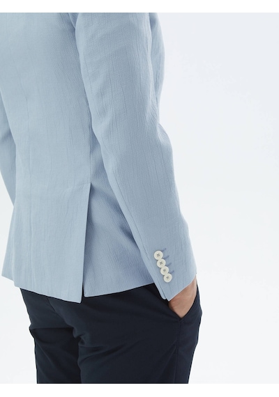 Kip Açık Mavi Düz Slim Fit Ceket 001