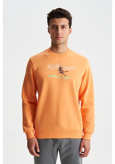 AR-MA Arma Erkek Regular Fit 3 İplik Şardonlu Pamuklu Bisiklet Yaka Sweatshirt 001
