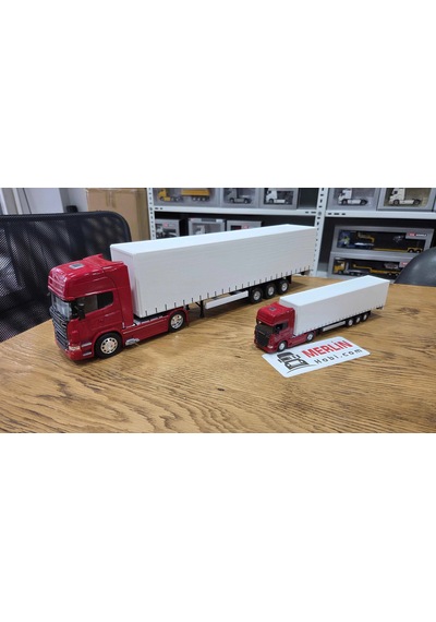 1/64 - Scania 4x2 Ve Tenteli Dorse Welly Tır Çekici