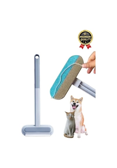Çok Amaçlı Çift Taraflı Uzun Saplı Koltuk Halı Hijyeni Kedi Köpek Evcil Hayvan Tüy Temizleme Fırçası
