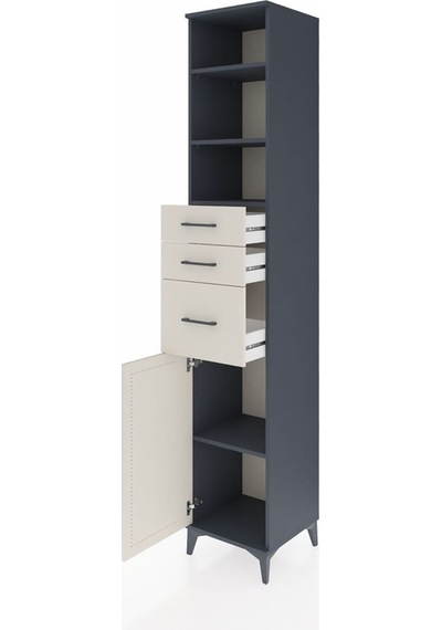 Hyperion Dolap 4 Raflı 3 Çekmeceli Tek Kapaklı 44x44x243 Antr... Antrasit Hyperion Dolap 4 Raflı 3 Çekmeceli Tek Kapaklı 44x44x243 Antr... Antrasit