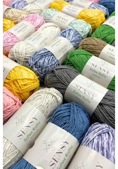 Premium Softee Raffia Yumuşak Rafya İp Kağıt İp Tığ İpi El Örgü İp Hobi İp Supla İplik Çanta İpi Gri