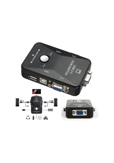 Usb 2.0 Kvm Switch 2 Port Vga Usb Kvm Switch