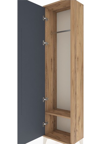 Arges Dolap Tek Raflı Tek Kapaklı Tek Askılı 44x30x182 Çam-an... Çam