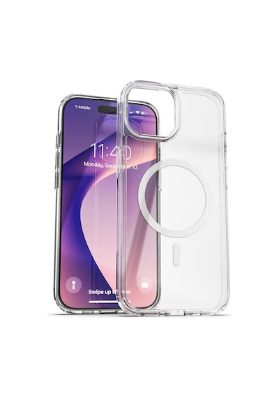 İphone 15 Plus Uyumlu Kılıf Kablosuz Şarj Destekli Sert Silikon Şeffaf Kapak Manyetik Çok Renkli
