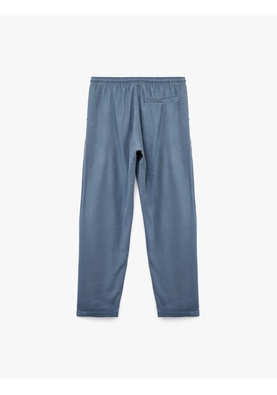 Koton Viskon Cep Detaylı Rayon Tapered Beli Bağcıklı Pantolon Mavi 5sam40010hw Mavi