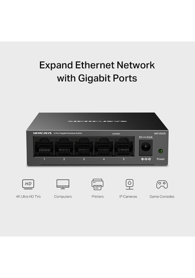 Ms105gs, 5-port Gigabit Desktop Switch