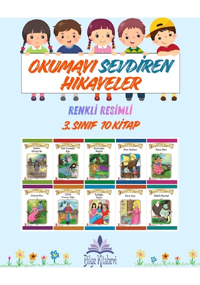 3.sınıf Okumayı Sevdiren Renkli Resimli Hikayeler 2 - 10 Kitap