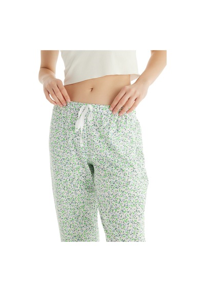 Kadın Pijama Altı 51805 - Çiçek Baskılı Çok Renkli