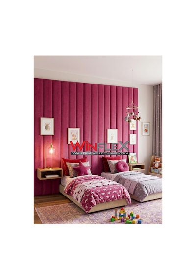 Winflex 12 Li Dikey Akustik Kumaş Panel 10x210 Cm Fuşya