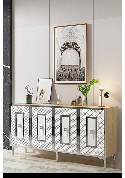 Ka1510dbs Puma Konsol, Tv Sehpası Safirmeşe-beyaz-sılver 150cm Safirmeşe-beyaz-sılver Ka1510dbs Puma Konsol, Tv Sehpası Safirmeşe-beyaz-sılver 150cm Safirmeşe-beyaz-sılver