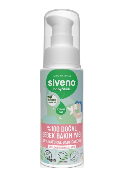 Siveno %100 Doğal Bebek Yağı Organik Jojoba Bakım Masaj Yağı Bitkisel Vegan 50 ml